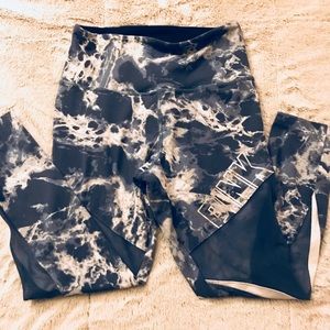 Blue Marble High-waisted Ankle Leggings 💙🖤💙